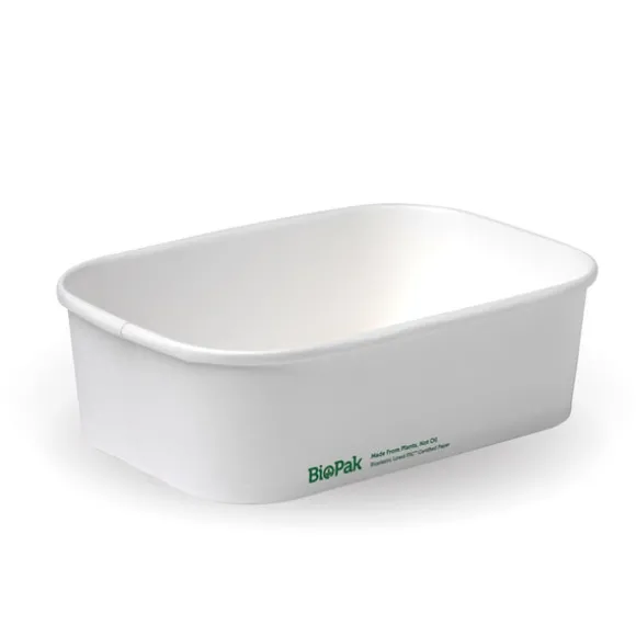 650ml White BioBoard Takeaway Base