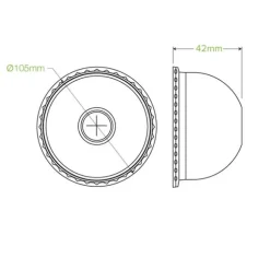 105mm Clear PET Dome Cold Paper BioCup Lid