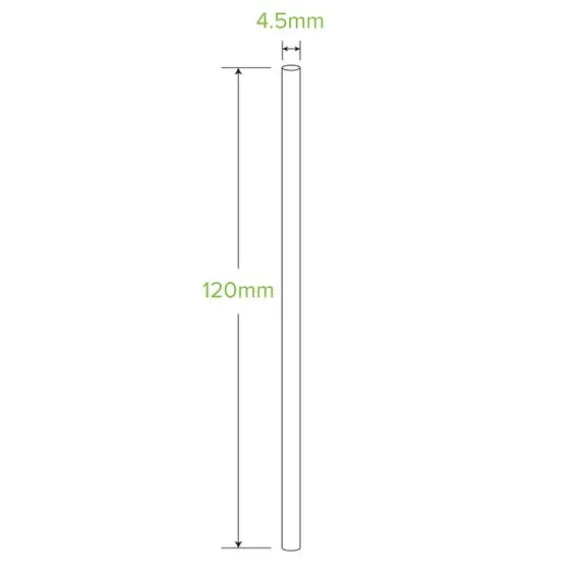 4.5mm Cocktail Black BioStraw
