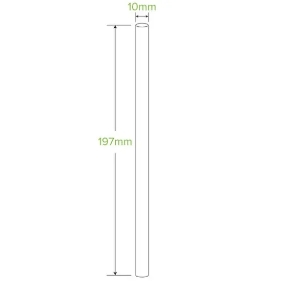 10mm Jumbo Black BioStraw