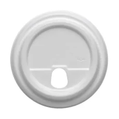 90mm Large White Plant Fibre Strawless BioCup Lid