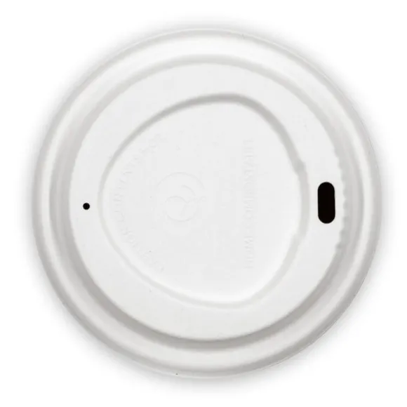 90mm Large White Plant Fibre BioCup Lid
