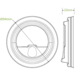 90mm Large White Plant Fibre Strawless BioCup Lid