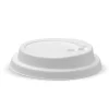 90mm Large White Reclosable Plant Fibre BioCup Lid