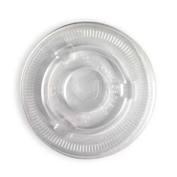90mm PLA Clear Flat Cold Paper BioCup Lid