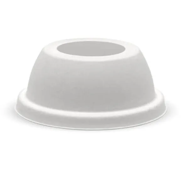 90mm Plant Fibre Wide Hole Dome Cold Paper BioCup Lid