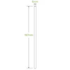6mm Regular White Bendy BioStraw