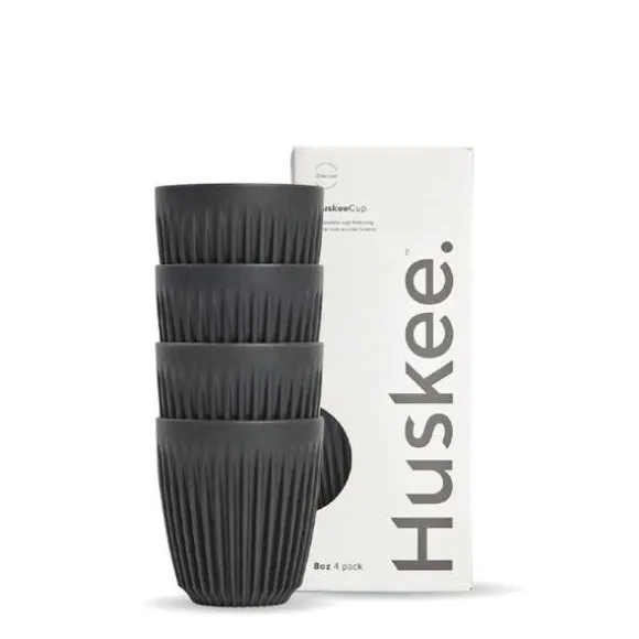 8oz Charcoal HuskeeCup 4-Pack (x12)