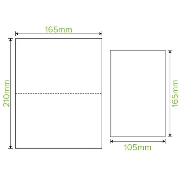 Single Saver 2-Ply Quilted White BioDispenser Napkin