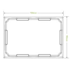 Small BioBoard Sushi Tray PET Lid