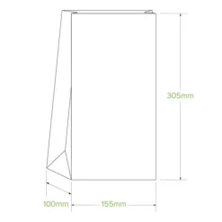 #8 SOS White Paper Bag