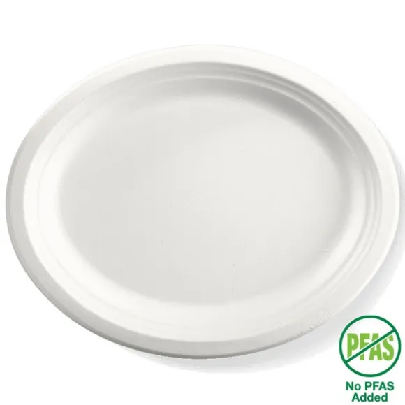 32x25cm / 12.5x10" Oval Plant Fibre Plate