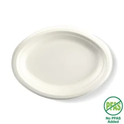 26x19cm / 10.25x7.75" Oval Plant Fibre Plate